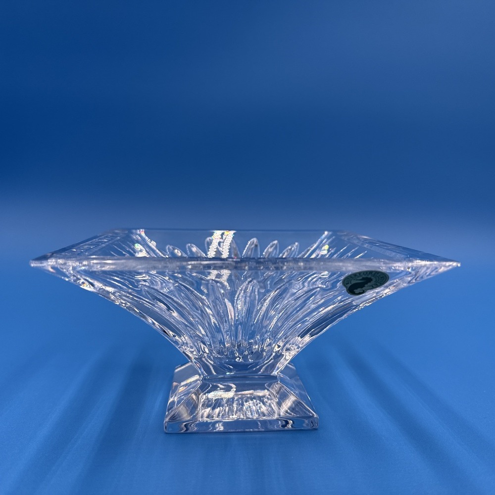 Waterford Cut‎ Crystal Clarion Pedestal Bowl Vase Dish